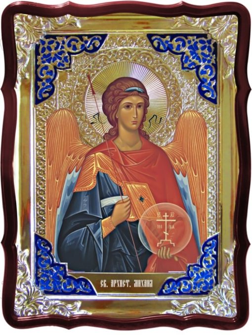 Икона Ангела Михаила в ризе 80 на 60см