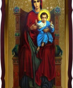 Ростовая икона Богородица на троне