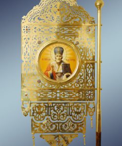 Православная хоругвь латунная для процессий